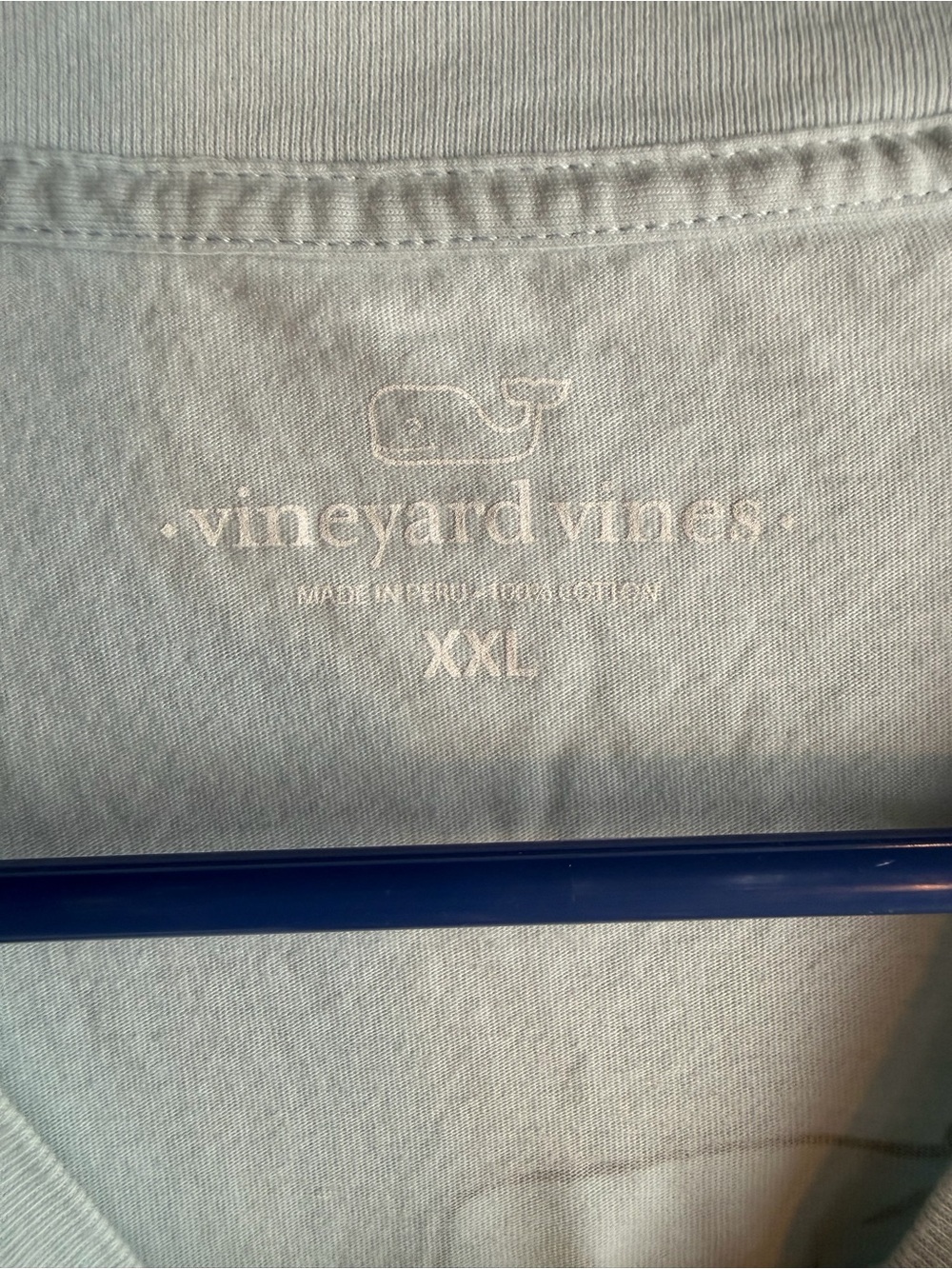 Vineyard Vines Light Blue Pocket Tee with Embroidered Graphic - Picture 3 of 3